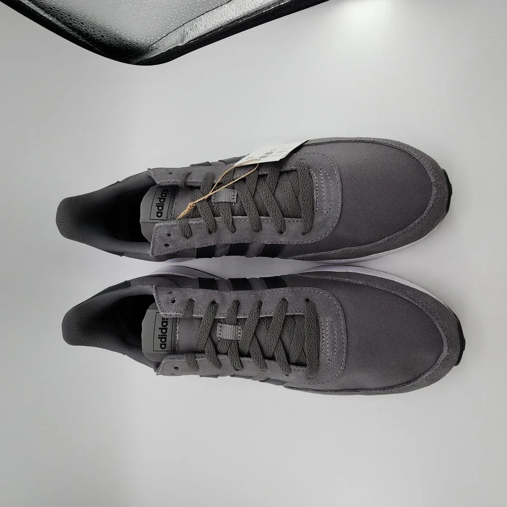 adidas Run 60s‎ 2.0 Shoes Mens 12.5 Grey Four Carbon Running Sneaker GX1740 NEW